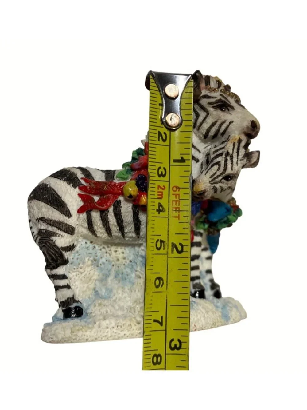 Crinkle Claus Crinkle Zebras Figurine 1999 Possible Dreams Holiday Decor